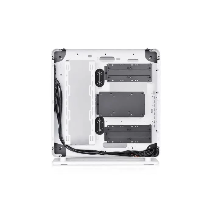 Thermaltake Core P6 TG Snow - Boîtier PC moyen tour ATX en blanc, ouvert/fermé, avec vitres trempées, ports USB 3.0, Type-C et audio