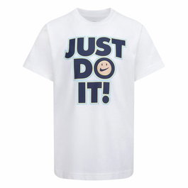 T-shirt à manches courtes enfant Nike Smiley Just do it Ss Blanc