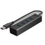Lindy Hub USB 3.0 4 Ports Type A SuperSpeed, Alimentation par Bus, Transfert Jusqu'à 5 Gbit/s, Compatible USB 2.0/1.1, Compact et Plug & Play