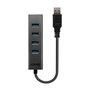 Lindy Hub USB 3.0 4 Ports Type A SuperSpeed, Alimentation par Bus, Transfert Jusqu'à 5 Gbit/s, Compatible USB 2.0/1.1, Compact et Plug & Play
