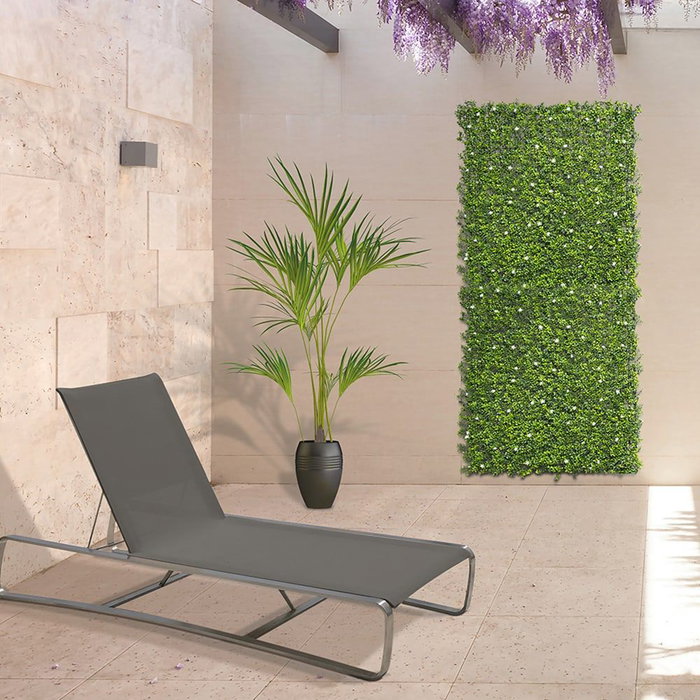 Faura Jardin vertical fleurs de jasmin vert 50 x 50 cm, 4 uds