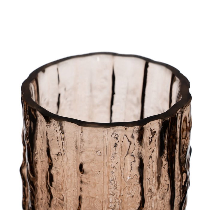 BigBuy Home Vase Marron Verre 12 x 12 x 30,5 cm