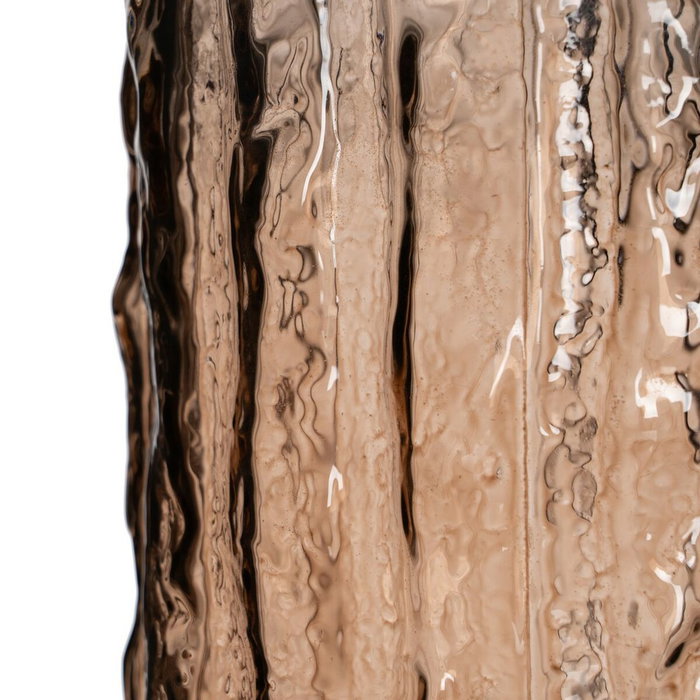 BigBuy Home Vase Marron Verre 12 x 12 x 30,5 cm