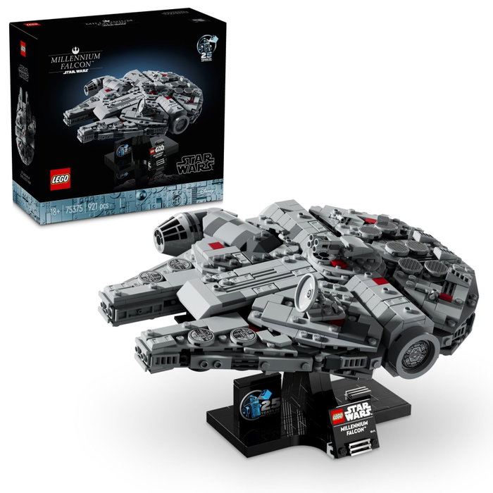 LEGO Star Wars 75375 Millennium Falcon, Modèle de Collection 25e Anniversaire LEGO Star Wars 75375 Millennium Falcon, Modèle de Collection 25e Anniversaire