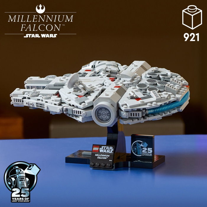 LEGO Star Wars 75375 Millennium Falcon, Modèle de Collection 25e Anniversaire LEGO Star Wars 75375 Millennium Falcon, Modèle de Collection 25e Anniversaire