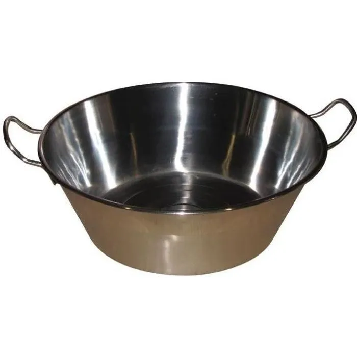 Baumalu Bassine à Confiture 38 cm en Acier Inoxydable Argenté, Capacité 9L Baumalu Bassine à Confiture 38 cm en Acier Inoxydable Argenté, Capacité 9L
