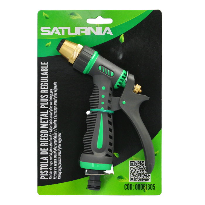 SATURNIA Pistolet tuyau Metal Plus réglable