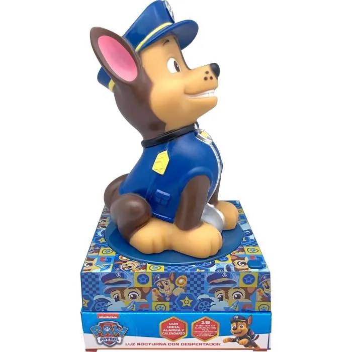 Kids Licensing Réveil figurine 3D Paw Patrol - PW19972, Veilleuse et alarme avec lumière douce pour chambre d'enfant Kids Licensing Réveil figurine 3D Paw Patrol - PW19972, Veilleuse et alarme avec lumière douce pour chambre d'enfant