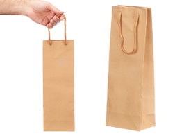 KINVARA Sac à vin Kraft carré lisse Marron