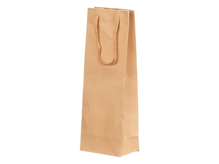 KINVARA Sac à vin Kraft carré lisse Marron
