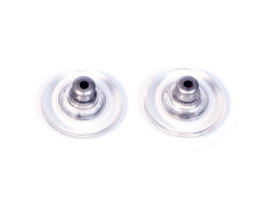 Innspiro Lot de 10 fermetures à pression plastique avec pointe métallique argenté vieilli 11x7mm