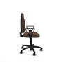 PIQUERAS Y CRESPO Chaise de bureau Algarra, tissu marron foncé, mécanisme de contact permanent