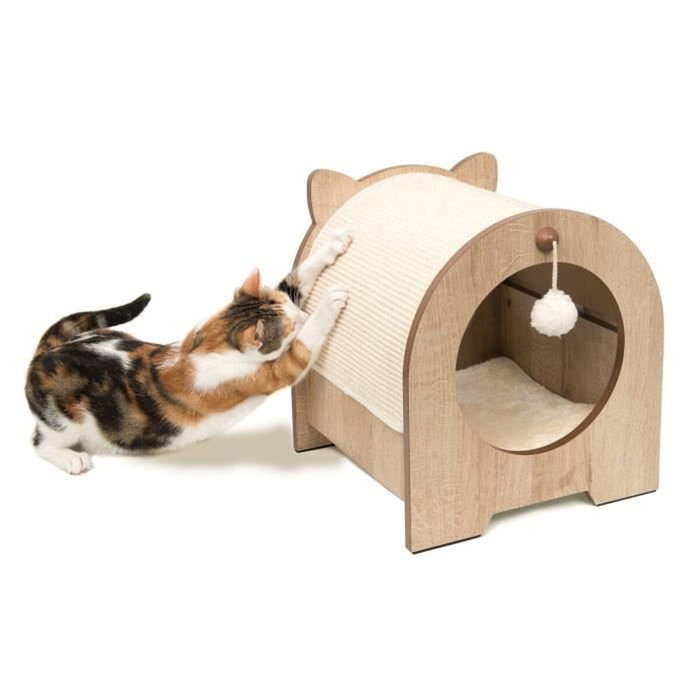 Cat It Vesper Minou - Meuble à griffer aspect chêne