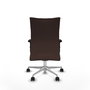 Piqueras Y Crespo Chaise de bureau Albacete Marron foncé avec mécanisme Sincro et base aluminium