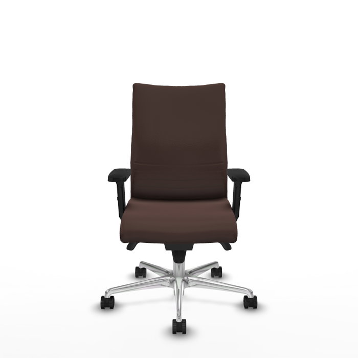 Piqueras Y Crespo Chaise de bureau Albacete Marron foncé avec mécanisme Sincro et base aluminium Piqueras Y Crespo Chaise de bureau Albacete Marron foncé avec mécanisme Sincro et base aluminium