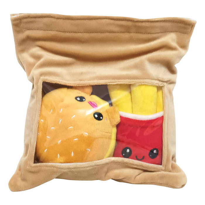 Pack 2 peluches Yummis Together Burger & Fries in Take Away Bag 21 cm Pack 2 peluches Yummis Together Burger & Fries in Take Away Bag 21 cm