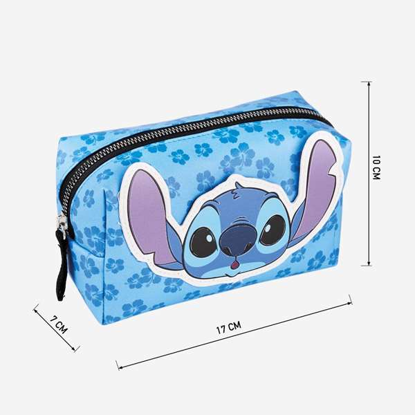 Cerdá Nécessaire de toilette de voyage Stitch - 17 x 10 x 7 cm - Coloris multicolore - En PU - 3+ ans