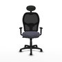 Piqueras Y Crespo Chaise de bureau Alocén, mécanisme Synchro, Gris foncé/Noir