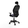 Piqueras Y Crespo Chaise de bureau Alocén, mécanisme Synchro, Gris foncé/Noir