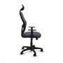 Piqueras Y Crespo Chaise de bureau Alocén, mécanisme Synchro, Gris foncé/Noir