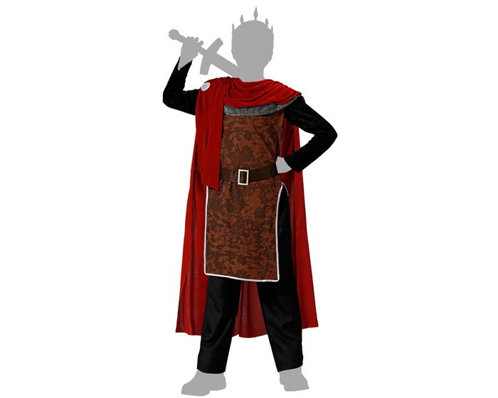 Déguisement Enfant Roi Médiéval Rouge - Tunique et Cape avec Pantalon et Ceinture - Taille 10-12 Ans Déguisement Enfant Roi Médiéval Rouge - Tunique et Cape avec Pantalon et Ceinture - Taille 10-12 Ans
