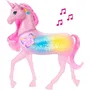 Mattel - JCP78 - Licorne Sons et Lumières Barbie - 20 combinaisons de sons - Lumières personnalisables rose, jaune, bleue - Jouet pour enfants de 3 à 10 ans