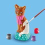 SES Creative Kit de moulage et peinture - Chat