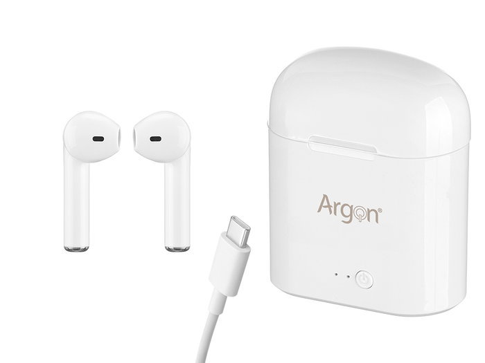ARGON Étui pour écouteurs Bluetooth Blanco
