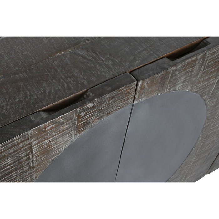Buffet DKD Home Decor Brun foncé Gris foncé Métal Bois de manguier 180 x 40 x 80 cm