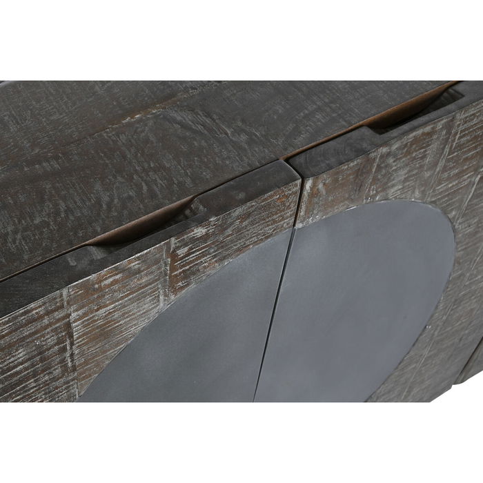 Buffet DKD Home Decor Brun foncé Gris foncé Métal Bois de manguier 180 x 40 x 80 cm