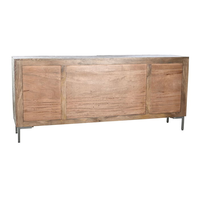 Buffet DKD Home Decor Brun foncé Gris foncé Métal Bois de manguier 180 x 40 x 80 cm