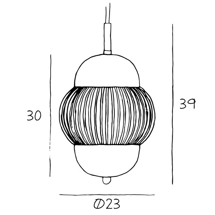 Shahin Lámpara Colgante 3xE14 sans ampoule, Ø230x300 mm