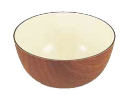 Bol conique en bois motif banane 24 cm