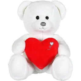 Gipsy Toys - Peluche Ours mignon avec cœur 22 cm - Jouet en peluche très doux - Idée cadeau
