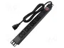 Lanberg Reglette PDU 1U 16A 8x IEC C13 Noir