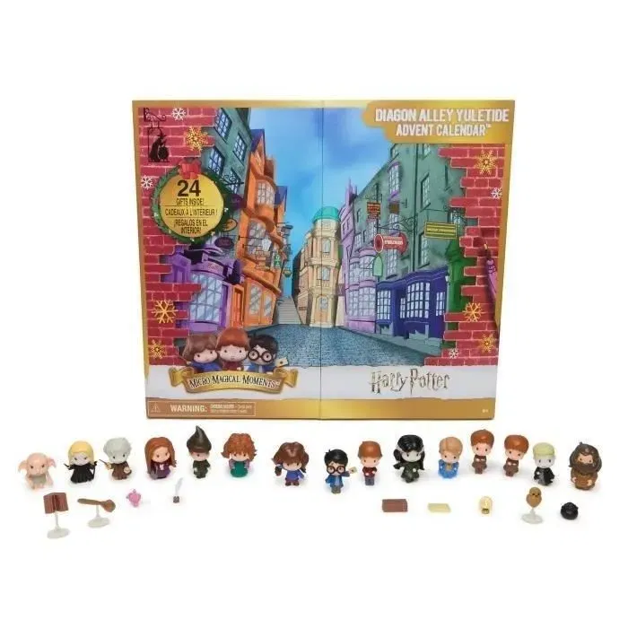 Spinmaster - Calendrier de l'Avent Harry Potter Wizarding World - 24 surprises dont 15 figurines Moments Magiques et 9 accessoires - Dès 6 ans