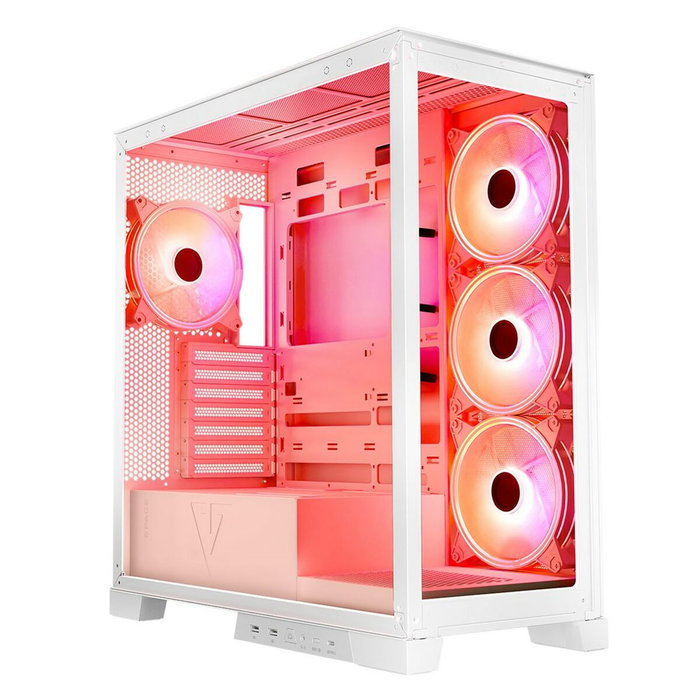Boîtier ATX semi-tour Modecom Volcano SPACE APEX ARGB Blanc Boîtier ATX semi-tour Modecom Volcano SPACE APEX ARGB Blanc