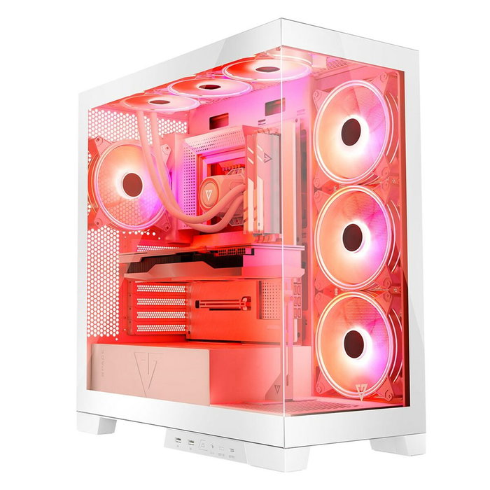 Boîtier ATX semi-tour Modecom Volcano SPACE APEX ARGB Blanc Boîtier ATX semi-tour Modecom Volcano SPACE APEX ARGB Blanc