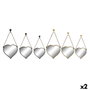 DKD Home Decor Ensemble de miroirs Scandi Noir et Doré (2 unités)