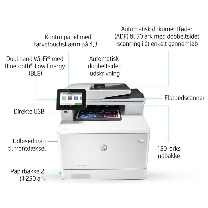 HP Color LaserJet Pro M479 Imprimante Multifonction A4, WiFi, Bluetooth, 28ppm, 600x600 dpi HP Color LaserJet Pro M479 Imprimante Multifonction A4, WiFi, Bluetooth, 28ppm, 600x600 dpi