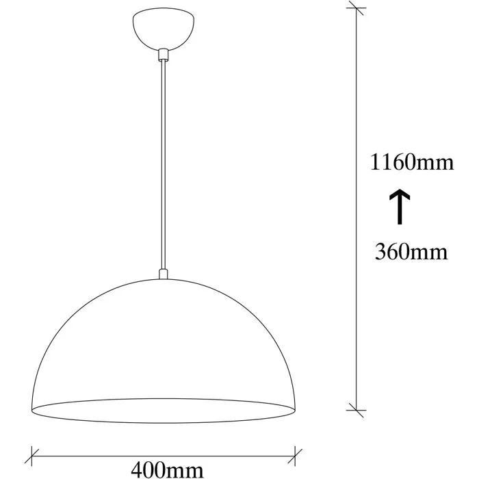 D By M.Red Suspension lustre D Blanc et doré