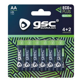 GSC Evolution EcoPlus Pila Alcalina LR6 (AA) Pack 4+2ud