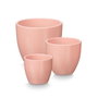 IBERGARDEN Set de 3 Maceteros Rosa Mate en Arcilla