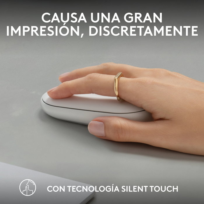 Logitech Pebble Mouse 2 M350s Blanc Logitech Pebble Mouse 2 M350s Blanc