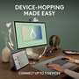 Logitech M350s Pebble Mouse 2 - Souris Bluetooth Ultra-Portable Silencieuse, Design Fin et Rond, Connexion Multi-Appareils, 2 Ans Autonomie