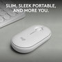 Logitech M350s Pebble Mouse 2 - Souris Bluetooth Ultra-Portable Silencieuse, Design Fin et Rond, Connexion Multi-Appareils, 2 Ans Autonomie