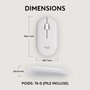 Logitech M350s Pebble Mouse 2 - Souris Bluetooth Ultra-Portable Silencieuse, Design Fin et Rond, Connexion Multi-Appareils, 2 Ans Autonomie