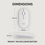 Logitech M350s Pebble Mouse 2 - Souris Bluetooth Ultra-Portable Silencieuse, Design Fin et Rond, Connexion Multi-Appareils, 2 Ans Autonomie