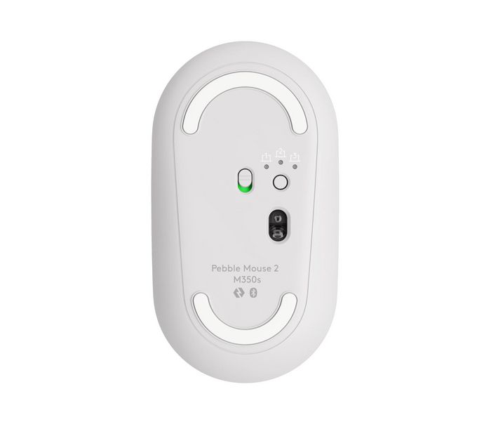 Logitech M350s Pebble Mouse 2 - Souris Bluetooth Ultra-Portable Silencieuse, Design Fin et Rond, Connexion Multi-Appareils, 2 Ans Autonomie