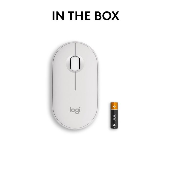 Logitech M350s Pebble Mouse 2 - Souris Bluetooth Ultra-Portable Silencieuse, Design Fin et Rond, Connexion Multi-Appareils, 2 Ans Autonomie